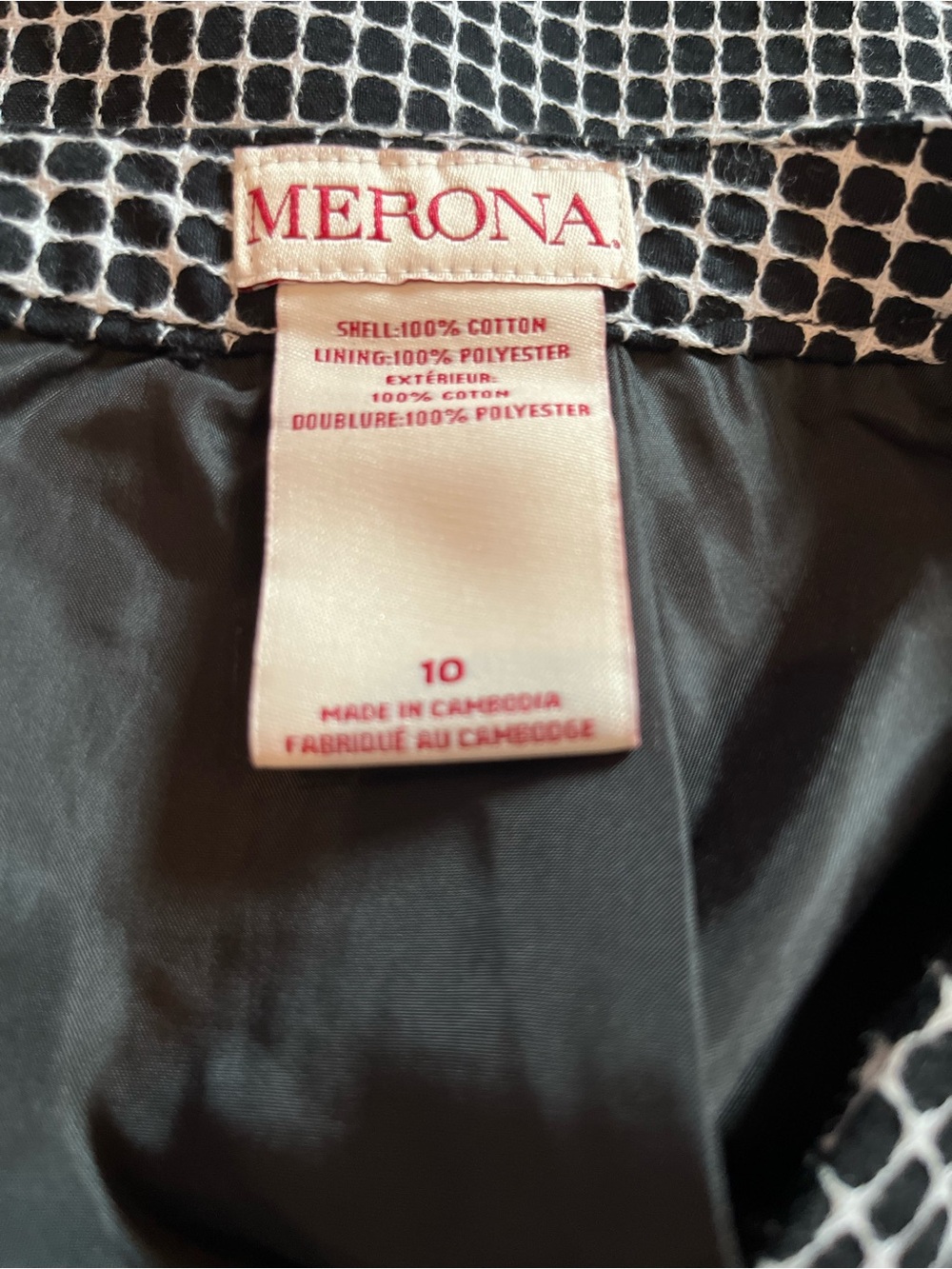 Merona Black and White Grid Pencil Skirt - Picture 3 of 3